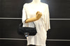Authentic FENDI Mamma Baguette Shoulder Hand Bag Jersey Leather Black 6554I