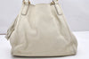 Authentic GUCCI SOHO Tassel Shoulder Tote Bag GG Leather 282309 White 6554K