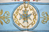 Authentic HERMES Carre 90 Scarf "LVDOVICVS MAGNVS" Silk Light Blue 6555J