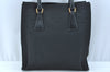 Authentic PRADA TESSUTO VITEL Nylon Leather Tote Hand Bag BN0280 Black 6556I