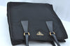 Authentic PRADA TESSUTO VITEL Nylon Leather Tote Hand Bag BN0280 Black 6556I