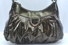 Authentic GUCCI Vintage Abbey Shoulder Hand Bag Enamel 189833 Khaki Green 6557J