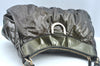 Authentic GUCCI Vintage Abbey Shoulder Hand Bag Enamel 189833 Khaki Green 6557J