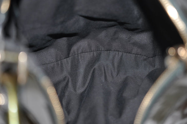 Authentic GUCCI Vintage Abbey Shoulder Hand Bag Enamel 189833 Khaki Green 6557J