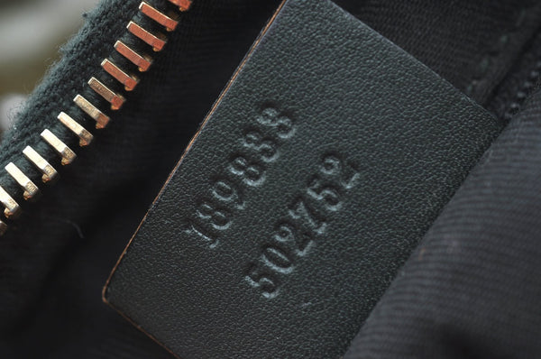 Authentic GUCCI Vintage Abbey Shoulder Hand Bag Enamel 189833 Khaki Green 6557J