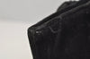 Authentic CHANEL Vintage Suede Medallion CC Logo Shoulder Tote Bag Black 6558I