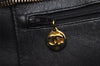 Authentic CHANEL Vintage Suede Medallion CC Logo Shoulder Tote Bag Black 6558I