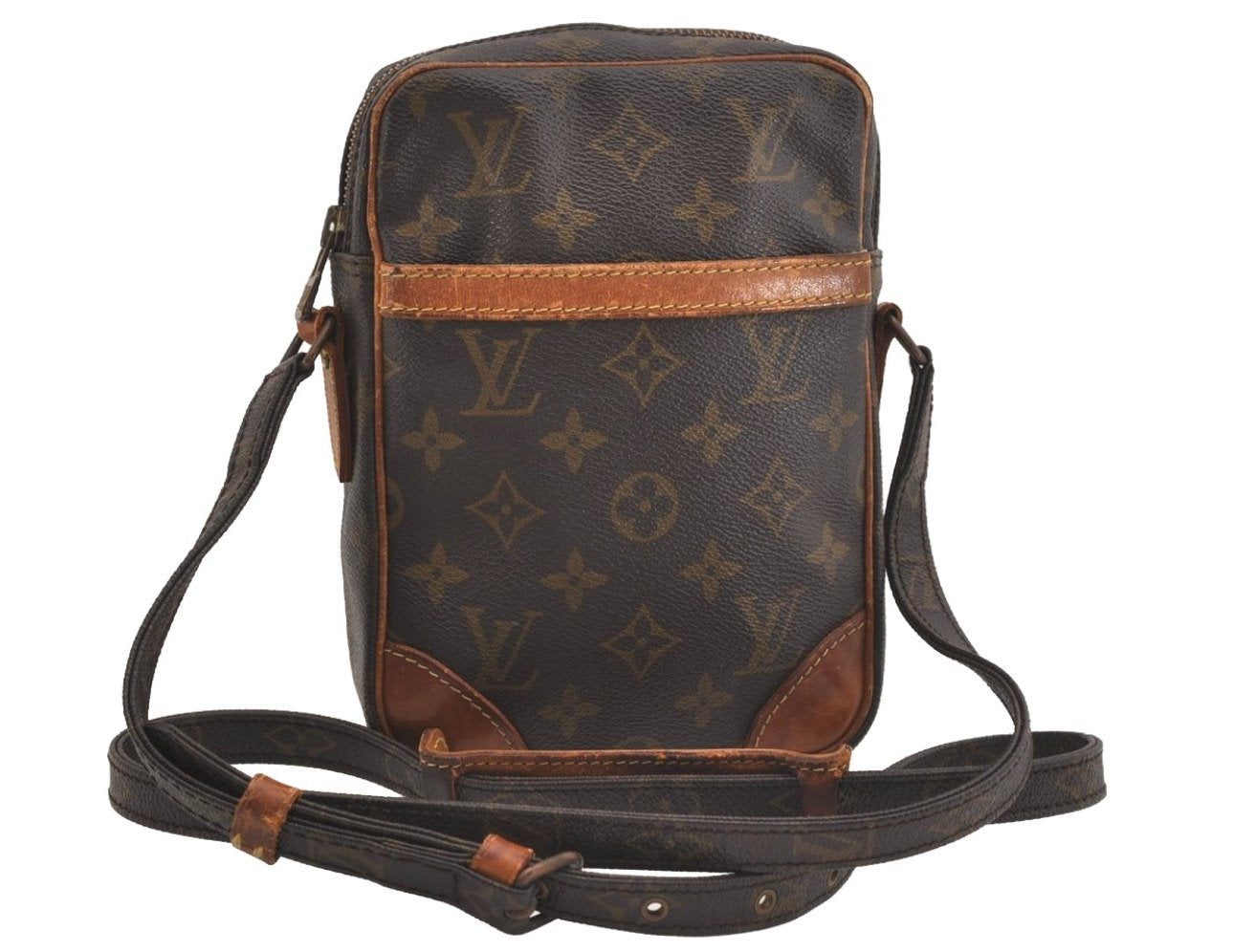 Authentic Louis Vuitton Monogram Danube Shoulder Cross Body Bag M45266 LV 6558J