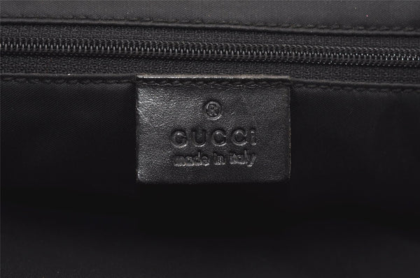 Authentic GUCCI Jackie Hand Tote Bag GG Canvas Leather 0021064 Black 6559I