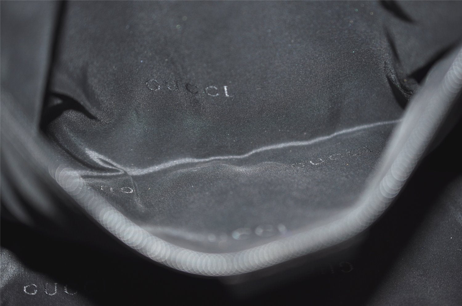 Authentic GUCCI Jackie Hand Tote Bag GG Canvas Leather 0021064 Black 6559I