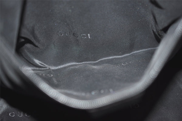 Authentic GUCCI Jackie Hand Tote Bag GG Canvas Leather 0021064 Black 6559I