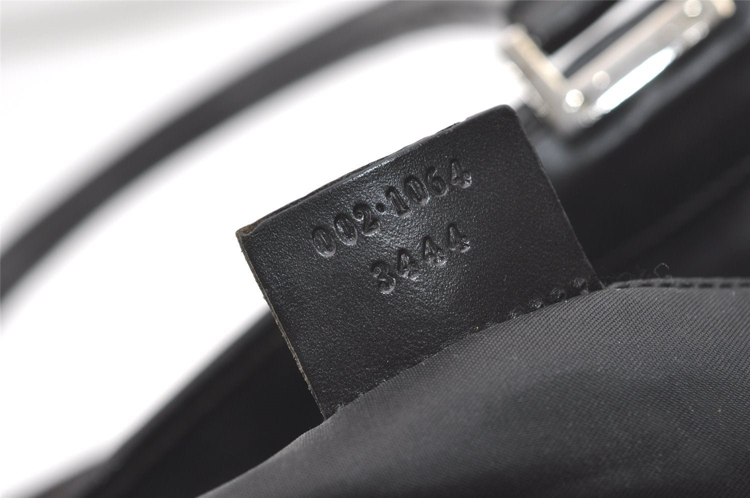 Authentic GUCCI Jackie Hand Tote Bag GG Canvas Leather 0021064 Black 6559I