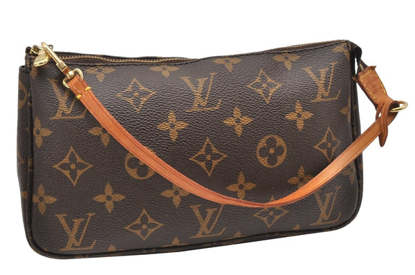 Authentic Louis Vuitton Monogram Pochette Accessoires Pouch M51980 LV 6559K