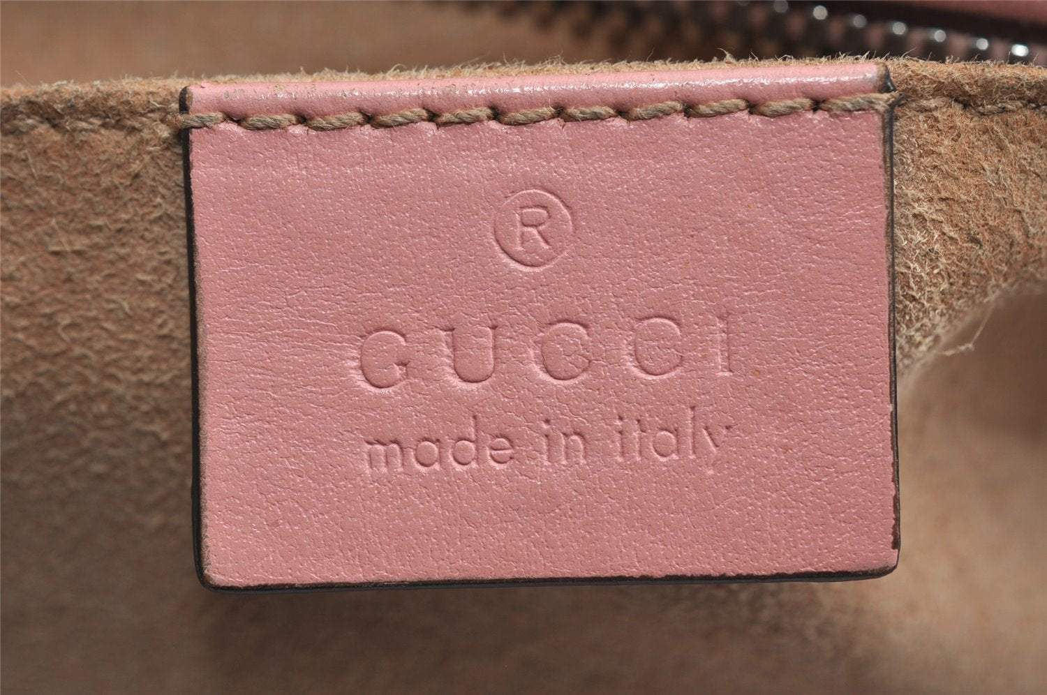 Authentic GUCCI GG Marmont Chain Shoulder Cross Bag Leather 447632 Pink 6560I