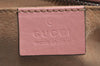Authentic GUCCI GG Marmont Chain Shoulder Cross Bag Leather 447632 Pink 6560I