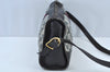 Authentic GUCCI Web Sherry Line Shoulder Cross Bag GG PVC Leather Navy 6561G