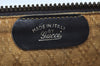 Authentic GUCCI Web Sherry Line Shoulder Cross Bag GG PVC Leather Navy 6561G