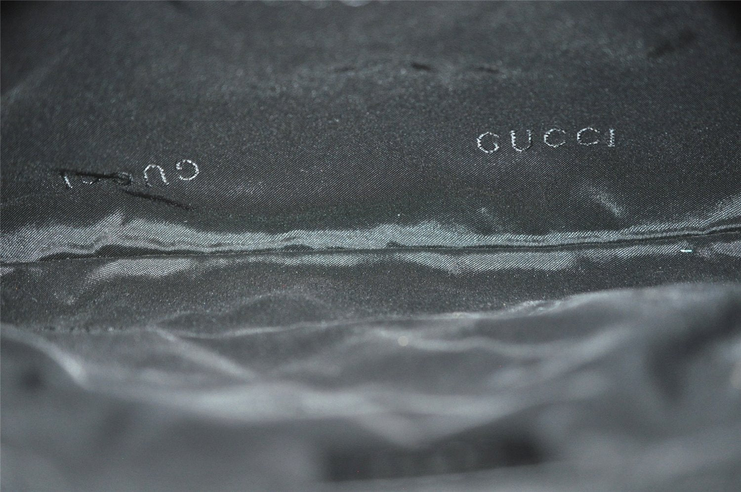 Authentic GUCCI Shoulder Hand Bag Purse GG Canvas Leather 0014129 Black 6561I