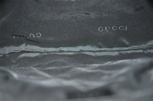 Authentic GUCCI Shoulder Hand Bag Purse GG Canvas Leather 0014129 Black 6561I