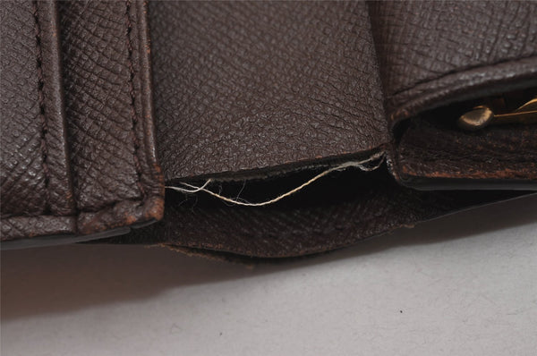 Auth Louis Vuitton Damier Porte Monnaie Billets Viennois Wallet N61664 LV 6562I