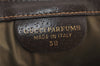 Authentic GUCCI Web Sherry Line Clutch Hand Bag Purse GG PVC Leather Brown 6562J