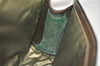 Authentic GUCCI Web Sherry Line Clutch Hand Bag Purse GG PVC Leather Brown 6562J