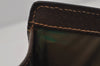 Authentic GUCCI Web Sherry Line Clutch Hand Bag Purse GG PVC Leather Brown 6562J