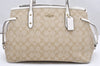 Authentic COACH Signature Shoulder Hand Bag PVC Leather F57842 Beige 6562K