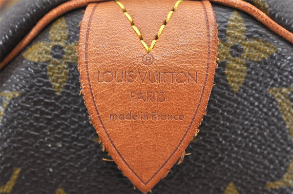 Authentic Louis Vuitton Monogram Speedy 30 Hand Boston Bag M41526 LV 6563K