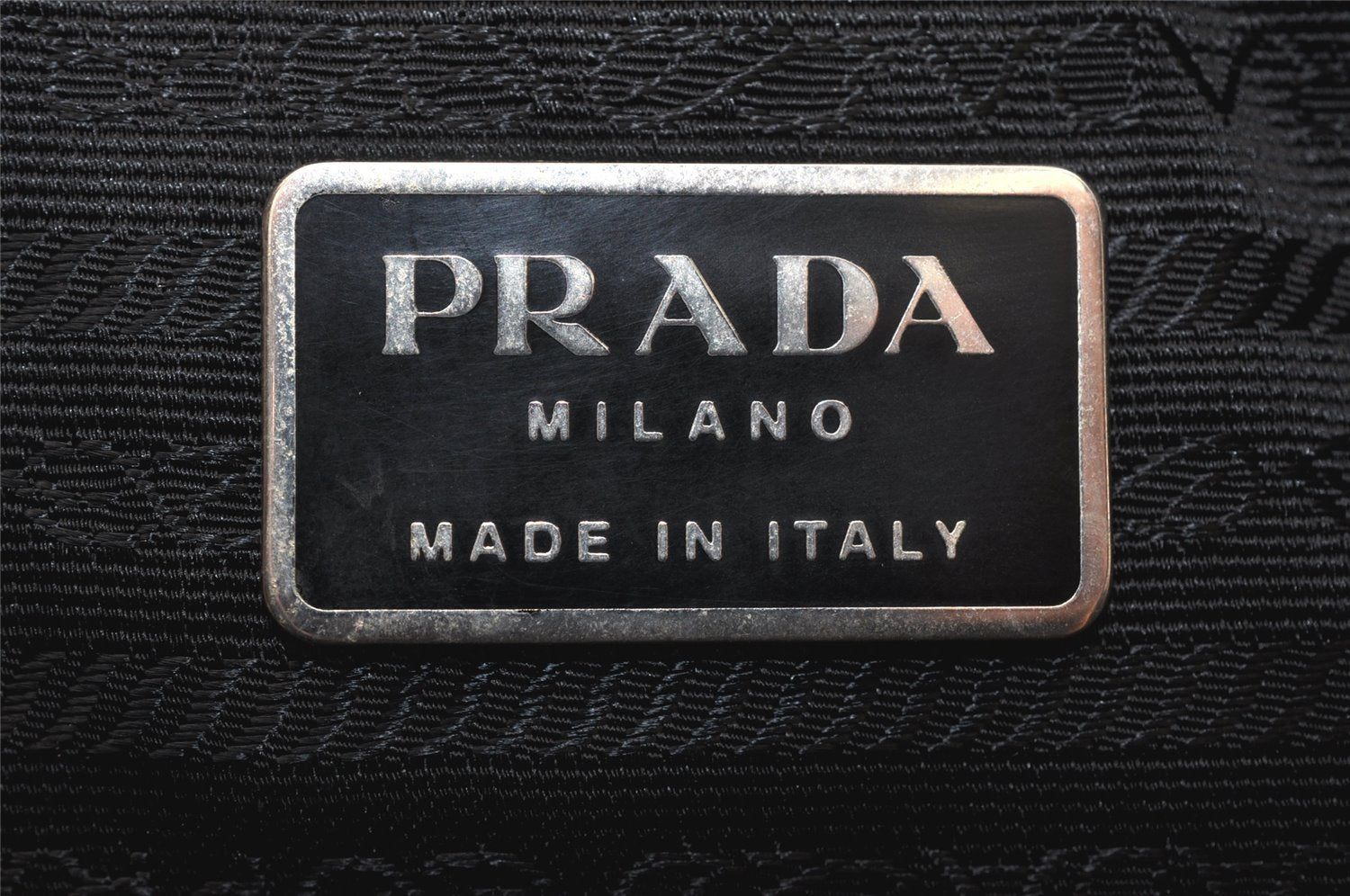 Authentic PRADA Vintage Leather Shoulder Hand Bag Black 6564K