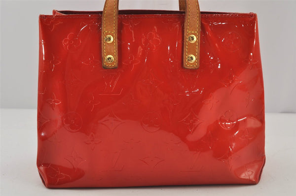 Authentic Louis Vuitton Vernis Reade PM Hand Bag Red M91088 LV 6565J