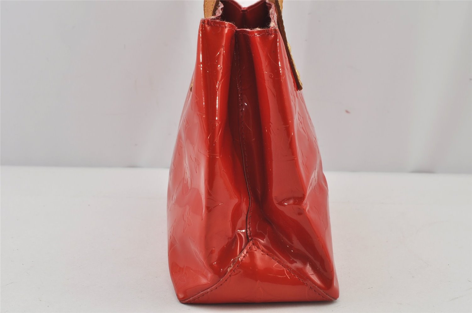 Authentic Louis Vuitton Vernis Reade PM Hand Bag Red M91088 LV 6565J