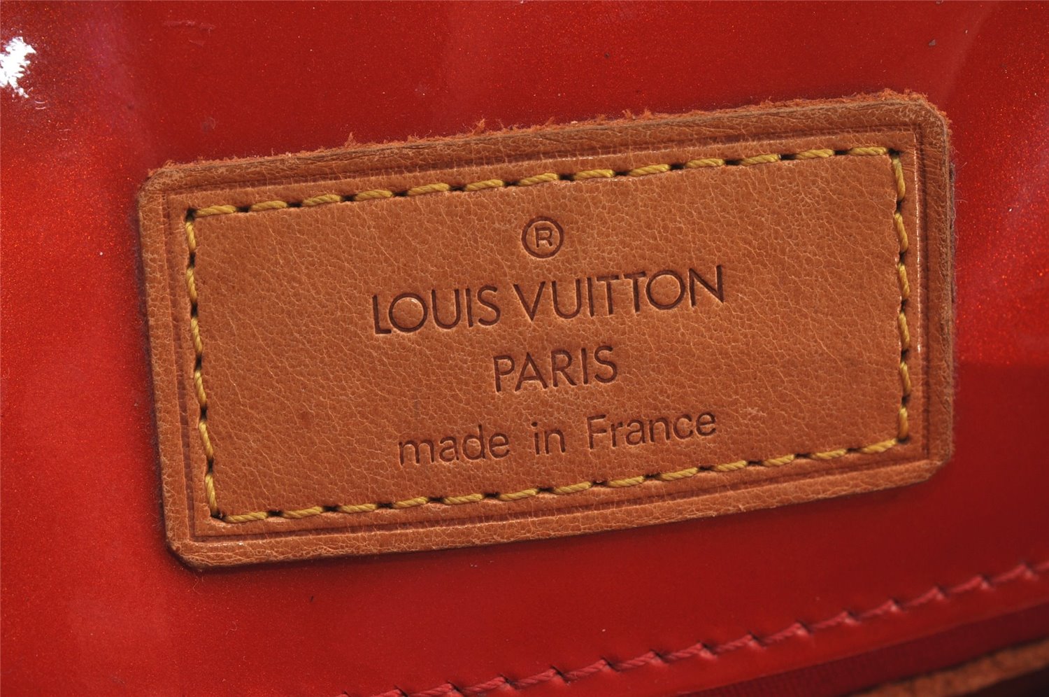 Authentic Louis Vuitton Vernis Reade PM Hand Bag Red M91088 LV 6565J