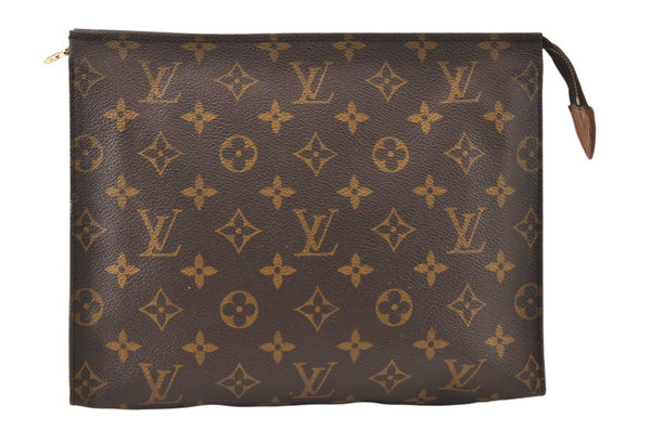 Auth Louis Vuitton Monogram Poche Toilette 26 M47542 Cosmetics Pouch Junk 6565K