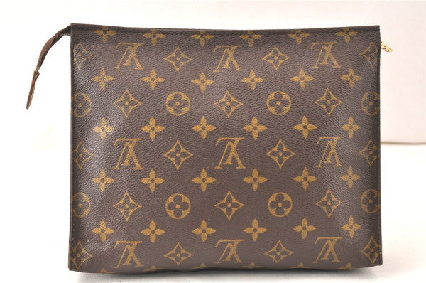 Auth Louis Vuitton Monogram Poche Toilette 26 M47542 Cosmetics Pouch Junk 6565K