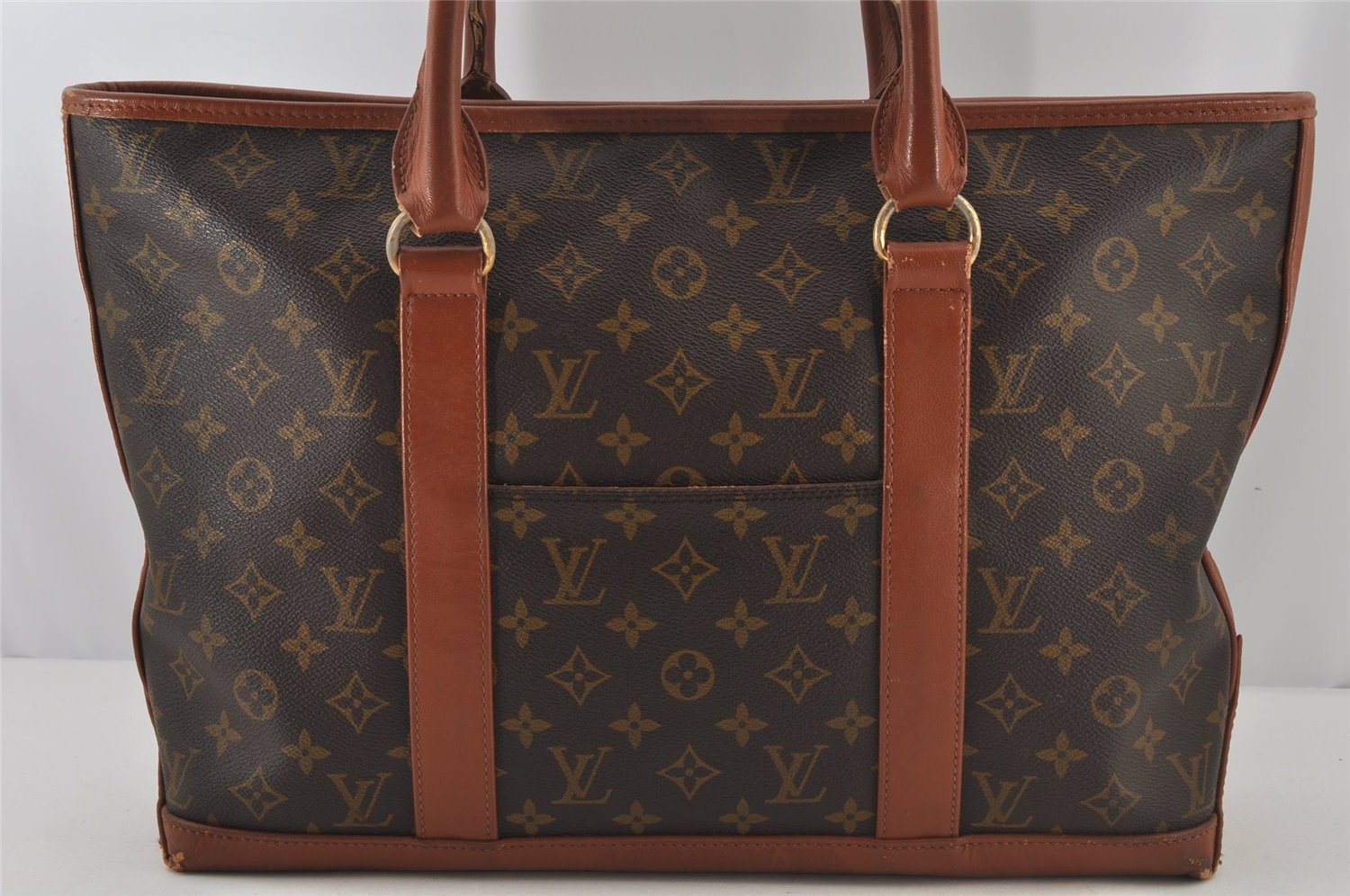 Auth Louis Vuitton Monogram Sac Weekend PM Vintage Tote Hand Bag M42425 LV 6566J