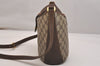 Authentic GUCCI Web Sherry Line Shoulder Cross Bag GG PVC Leather Brown 6567J