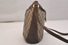 Authentic GUCCI Web Sherry Line Shoulder Cross Bag GG PVC Leather Brown 6567J