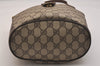 Authentic GUCCI Web Sherry Line Shoulder Cross Bag GG PVC Leather Brown 6567J