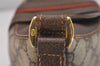 Authentic GUCCI Web Sherry Line Shoulder Cross Bag GG PVC Leather Brown 6567J