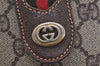 Authentic GUCCI Web Sherry Line Shoulder Cross Bag GG PVC Leather Brown 6567J