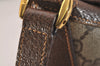 Authentic GUCCI Web Sherry Line Shoulder Cross Bag GG PVC Leather Brown 6567J