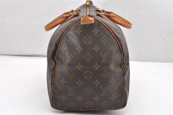 Authentic Louis Vuitton Monogram Speedy 35 Hand Boston Bag M41524 LV 6570K