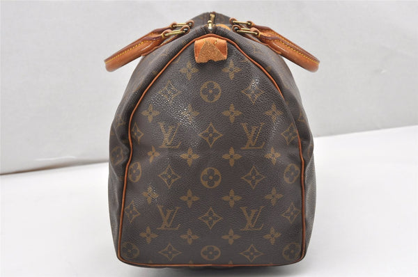 Authentic Louis Vuitton Monogram Speedy 35 Hand Boston Bag M41524 LV 6570K