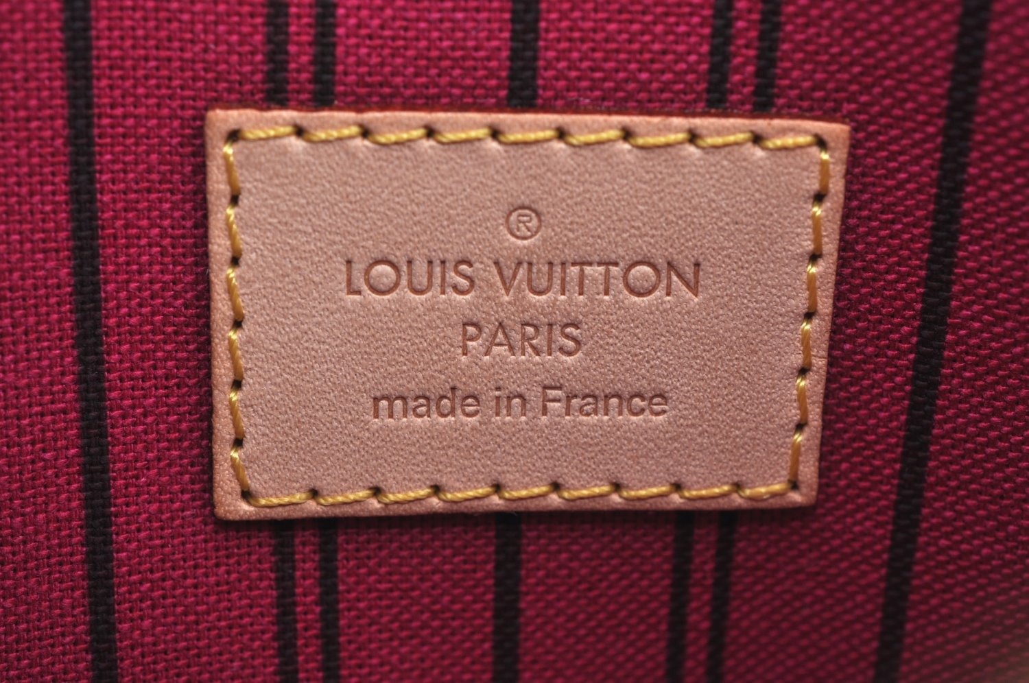 Authentic Louis Vuitton Monogram Neverfull Pouch Purse Clutch Bag Pink LV 6571F