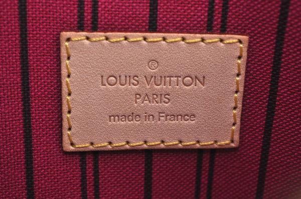 Authentic Louis Vuitton Monogram Neverfull Pouch Purse Clutch Bag Pink LV 6571F