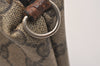 Authentic GUCCI Web Sherry Line 2way Shoulder Pouch GG PVC Leather Brown 6571J