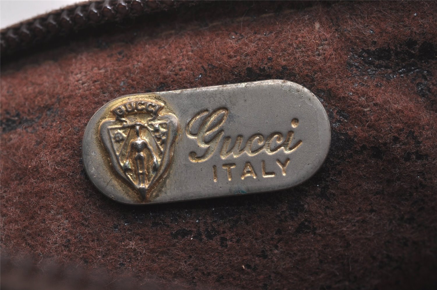 Authentic GUCCI Web Sherry Line 2way Shoulder Pouch GG PVC Leather Brown 6571J