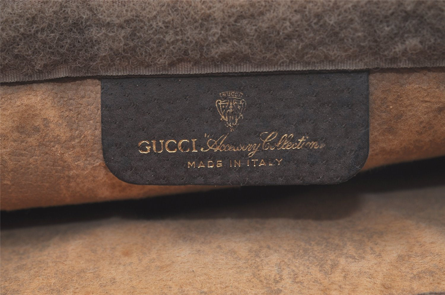 Authentic GUCCI Web Sherry Line Clutch Hand Bag GG PVC Leather Brown Junk 6571K