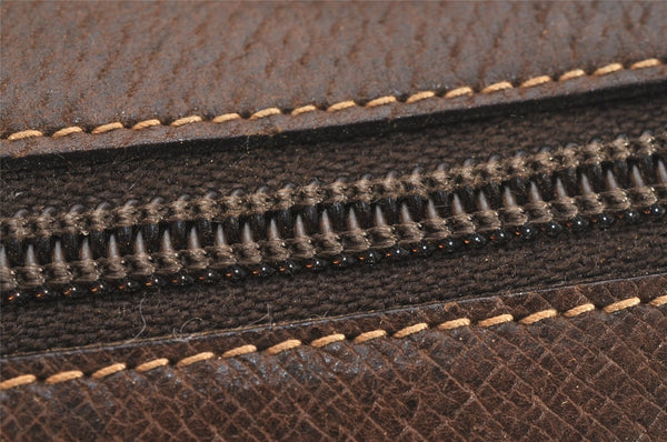 Authentic GUCCI Vintage GG Plus Hand Boston Bag GG PVC Leather Brown Junk 6572J